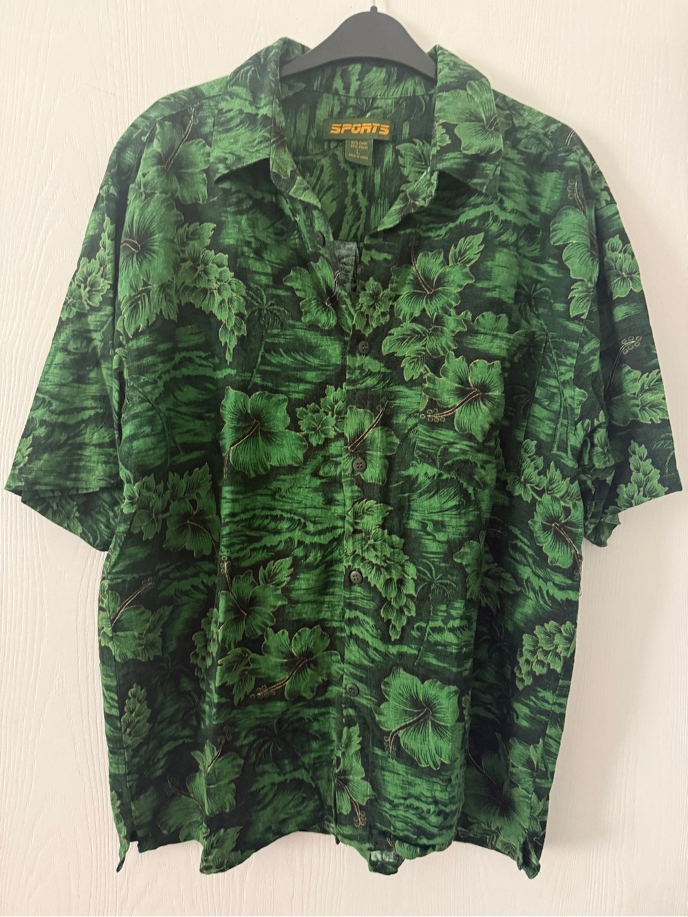 Men’s Green Floral Hawaiian Shirt